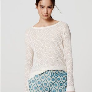Loft Refined Chevron Sweater XXS NWOT